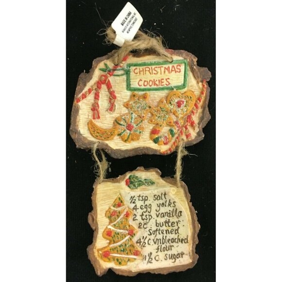 Ornament Christmas Cookies Recipe Wang's International Ceramic Made in China - Picture 1 of 3